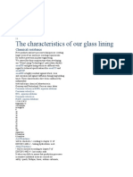 Characteristics of Glass Lining