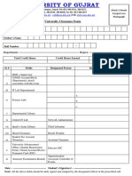 University Clearance Form Checklist