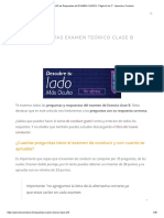 ? TODAS Las Respuestas Del EXAMEN CLASE B - Página 4 de 17 - Aprende A Conducir