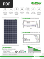 Waaree Mono PERC Module Datasheet | PDF | Solar Cell | Solar Power