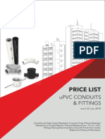Price List: Upvc Conduits & Fittings