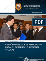 Gestión Pública Por Resultados para El Desarrollo Regional y Local