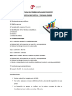 Estadística descriptiva y probabilidades informe estructura