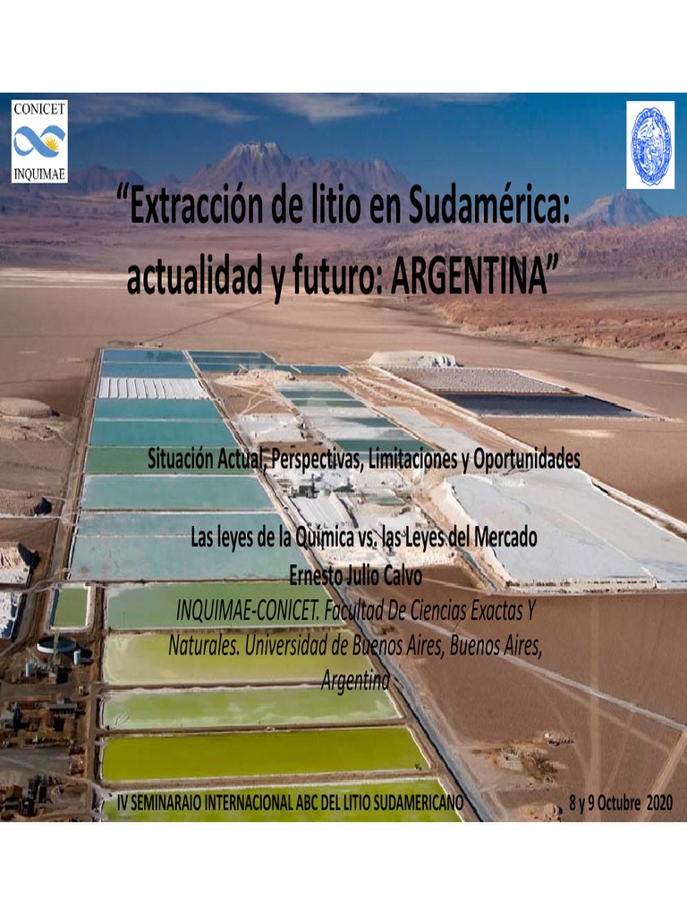 Litio en Argentina: Extracción y Futuro | PDF | Litio | Química