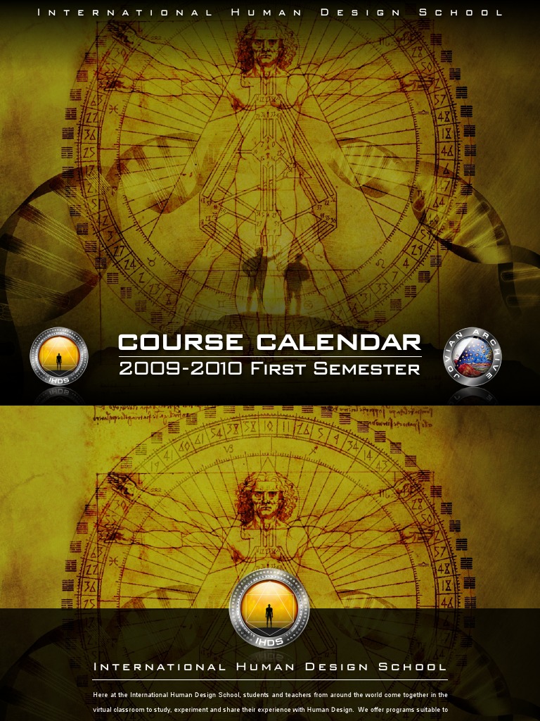 IHDS 2009-2010 Semester 1 Calendar | PDF
