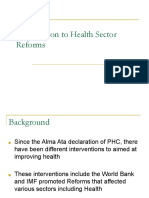 Health Sector Reforms