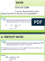 Common Vitals Statistical Indicators