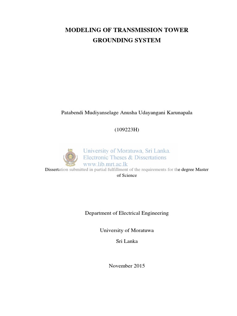 Transmission Tower Grounding Design | PDF | Electric Power Transmission ...