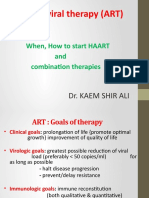 Antiretroviral Therapy (ART) : When, How To Start HAART and Combination Therapies