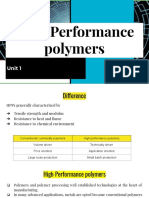 High Performance Polymers: Unit 1