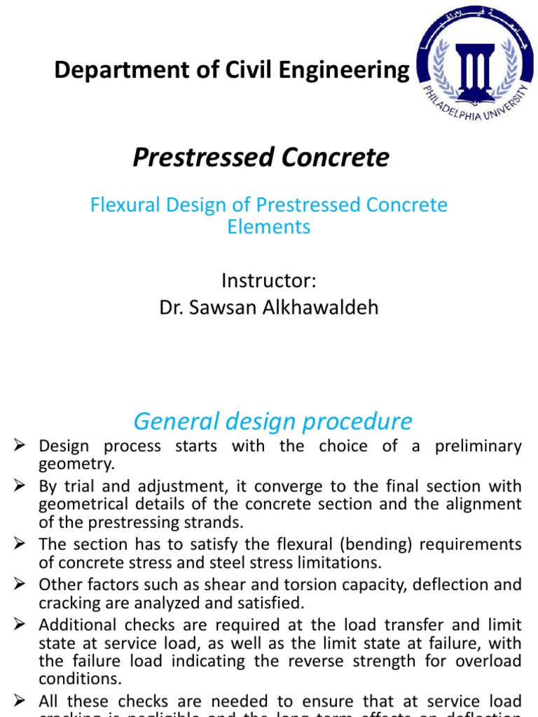 Flexural Design of Prestressed Concrete | PDF | Bending | Beam (Structure)