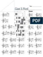 Treble Clef Crossword and Guide