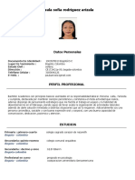 Perfil profesional Paula Sofia Rodriguez Arizala