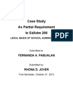 Case Study As Partial Requirement in Edadm 200: Fernanda A. Pabualan