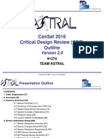 Cansat 2016 Critical Design Review (CDR) Outline: #1274 Team Astral