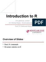 Intro To R