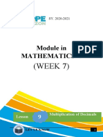Module in Mathematics 6: (WEEK 7)