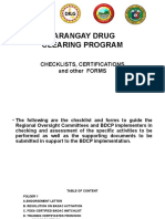 Barangay Drug Clearing Program: Checklists, Certifications and Other FORMS
