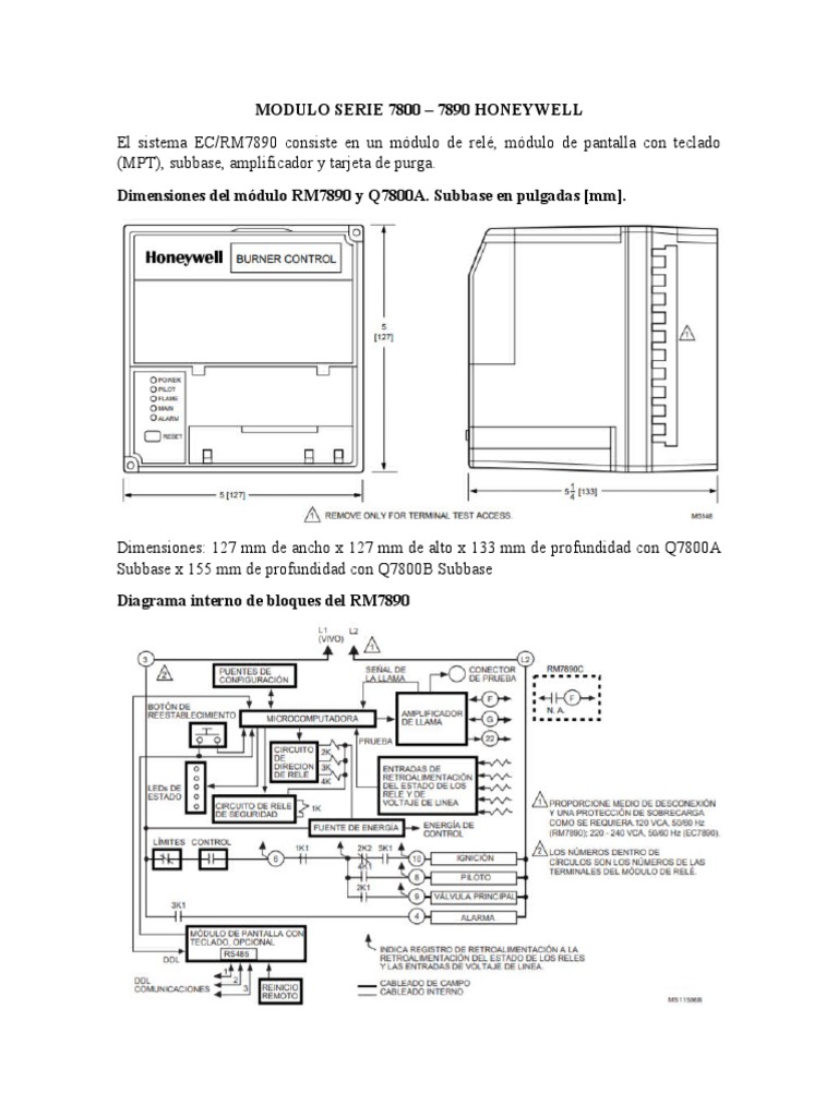Manual Español Honeywell RM7890 | PDF | Hogar, jardinería y bricolaje ...