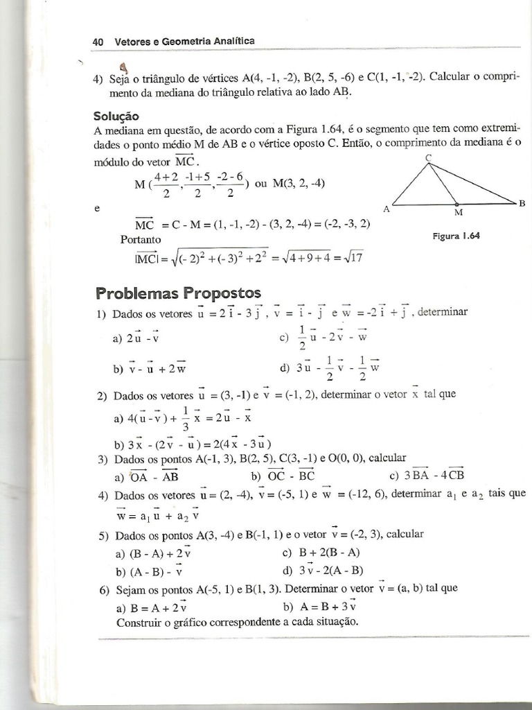 Questões de Geometria Analítica PDF | PDF