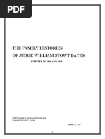 WM. STOWT BATES - The Family Histories of Judge Bates - Part 1 - Jan 11, 2017