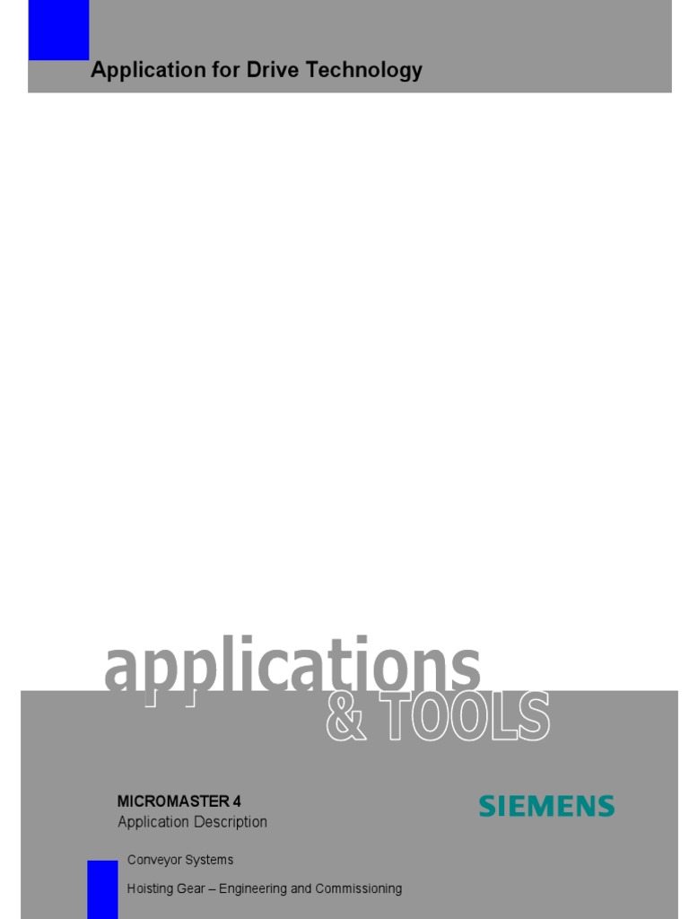 Application For Drive Technology: Micromaster 4 | PDF | Electric Motor ...