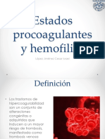 Hipercoagulabilidad y hemofilias 