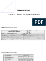 Gas Compressor Design Vs Current Operating