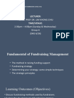 Fundamental of Fundraising Management (A192) - Note 3