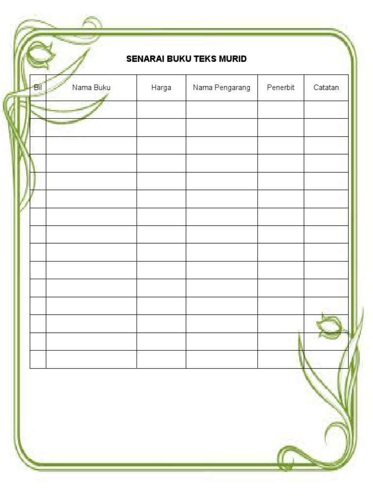 Senarai Buku Teks Murid | PDF