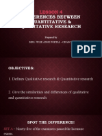 Differences Between Quantitative & Qualitative Research: Lesson 4