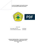 Pra Rancangan Pabrik Asam Asetat Dari N-Butana Kapasitas 40.000 Ton/Tahun