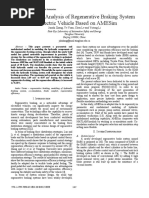 Modeling and Analysis of Regenerative Braking System For Electric Vehicle Based On Amesim