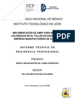 Implementación de AMEF para Minimizar Los Riesgos en El Taller de Dados en Una Empresa Manufacturera de Alambre PDF