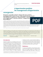 ESC Council On Hypertension Position Document On The Management of Hypertensive Emergencies