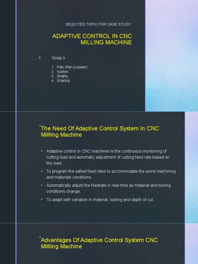 Adaptive Control in CNC Milling Systems | PDF | Technology & Engineering