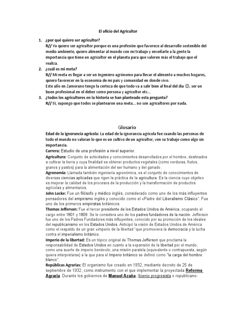 El Agricultor: Oficio y Profesión | PDF | Agronomía | Agricultura