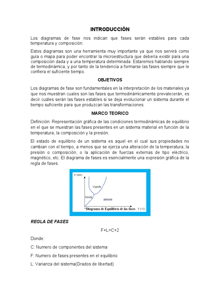 Diagramas de Fase | PDF | Fase (materia) | Diagrama de fases