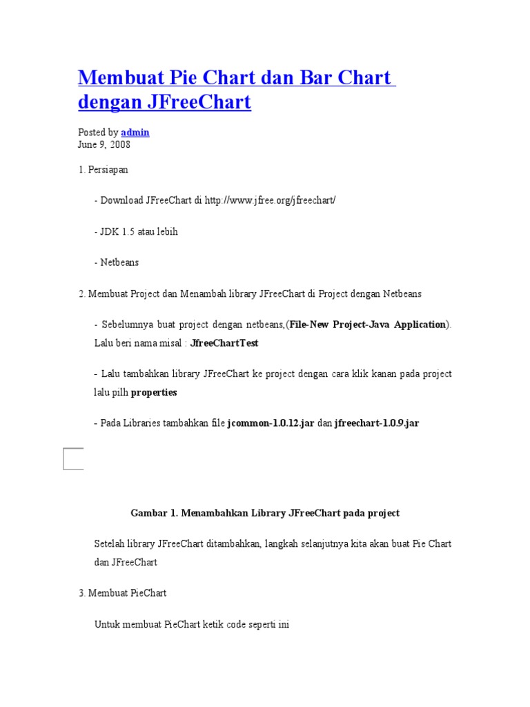 Membuat Pie Chart Dan Bar Chart Dengan JFreeChart | PDF