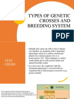 Types of Crosses and Breeding System