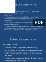 Duties of A Scrub Nurse