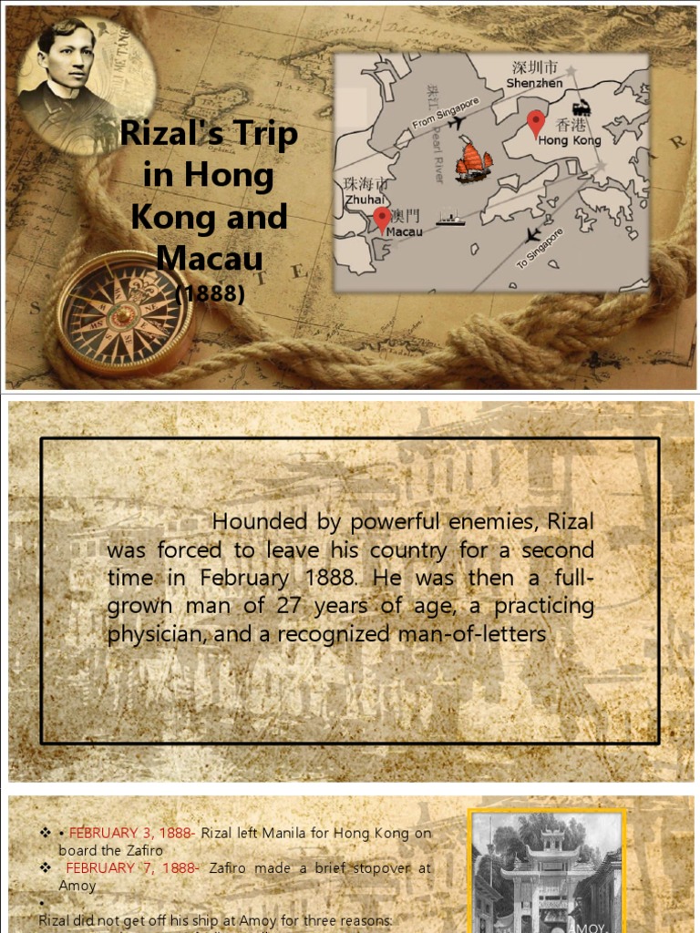 Rizal's 1888 Journey to Hong Kong & Macau | PDF | Macau