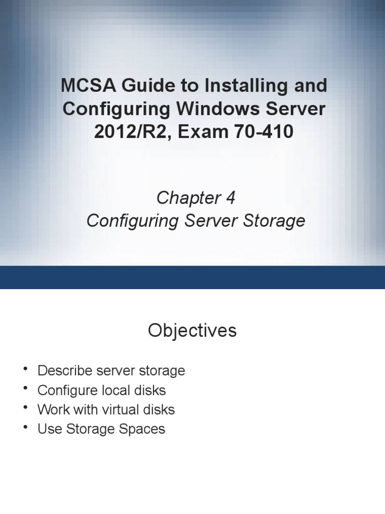 Chapter 4 Configuring Server Storage | PDF | Computers