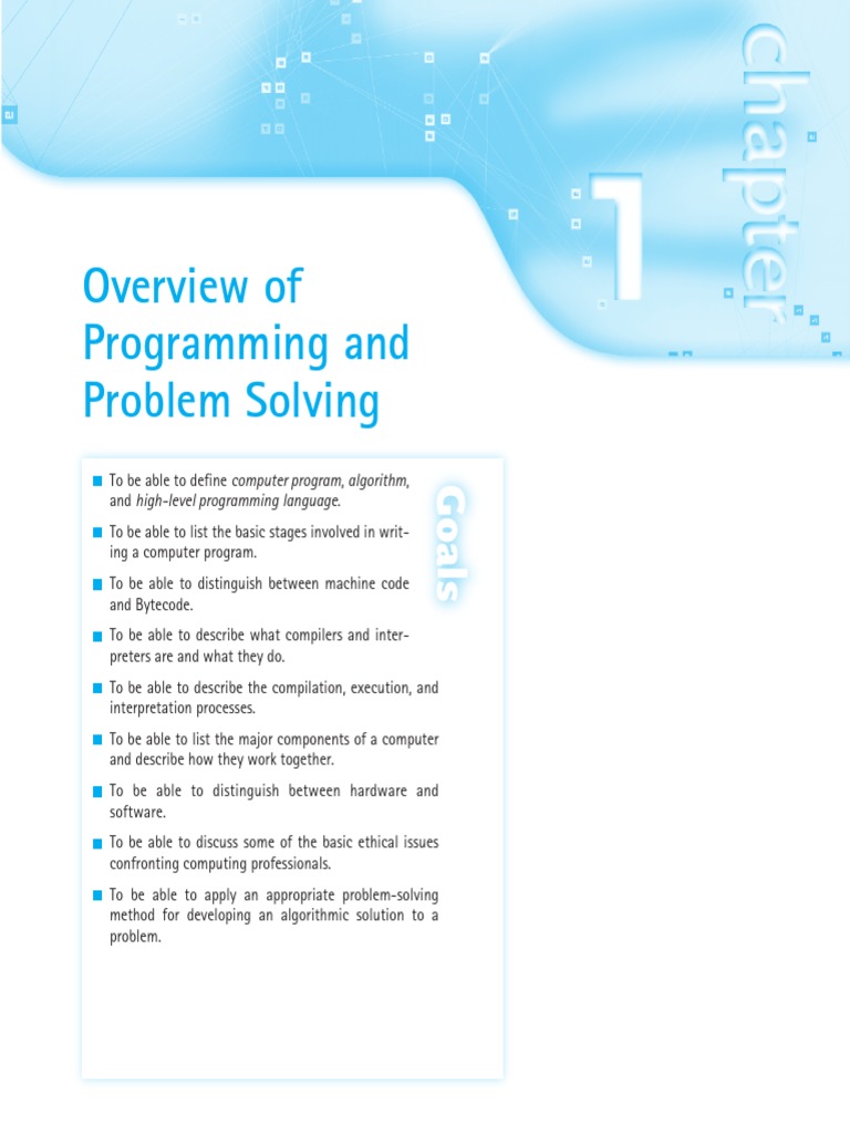 Overview of Programming and Problem Solving | PDF