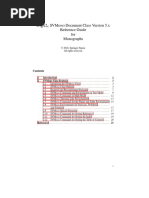 L Tex2 Svmono Document Class Version 5.X Reference Guide For Monographs