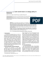 Environmental and Social Issues On Energy Policy I