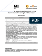 3 What Is Law & Economics and How Could It Have Contributed To Preventing The Global Crisis (Lewkowicz)