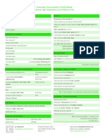 EFL - Everyday Conversation Cheat Sheet: by Via