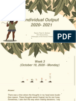Individual Output 2020-2021: Raizen Pearl G. Boitizon G12-Quisumbing Philosophy of The Human Person