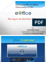 Implementation of Eoffice in Offices and Directorates of Cbic